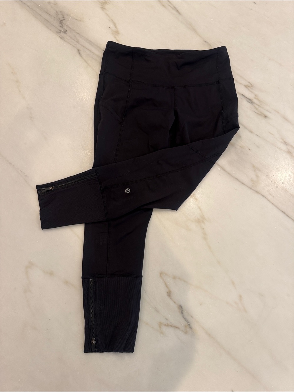 lululemon athletica Black High-Rise Zippered Ankle Leggings women’s 8